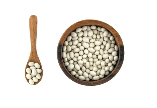 Vista 3 de Primal Harvest Frijoles marinos orgánicos crudos sin OMG veganos a granel - 1 libra