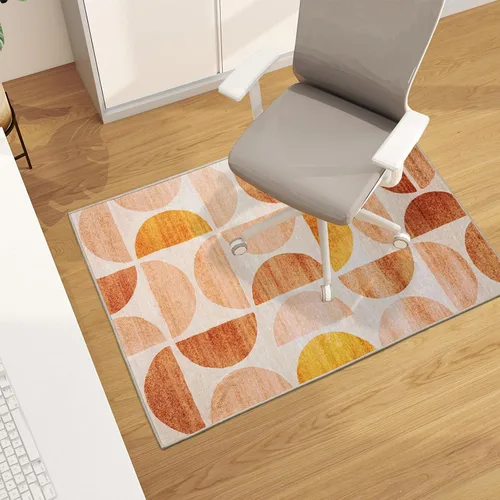 Vista 79 de Tapete para silla de oficina para suelo de madera dura, 48"x36" tapete protector de escritorio de computadora de fácil deslizamiento para silla Hoja