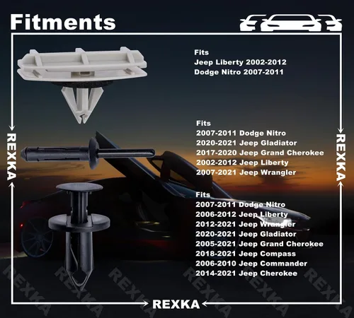 Vista 3 de Rexka Kit de hardware de clips de guardabarros de rueda de 45 piezas para Jeep Liberty 2006-2012