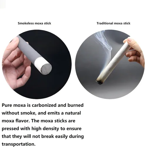 Vista 4 de Traditional Smokeless Herbal Therapy for Home Wellness-Pure Mugwort Moxa Sticks for Moxibustion,10 Pack for Authentic moxibustion Rolls