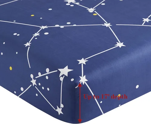Vista 5 de Marina Decoration Ropa de cama ultra suave y sedosa con bolsillo profundo con estampado rico de rayón derivado de bambú para todas las estaciones