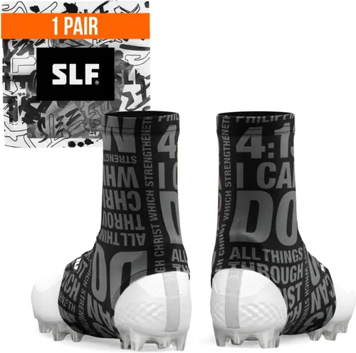 Vista 29 de SLEEFS Fundas de fútbol para cordones seguros, se adapta a cualquier taco Negro