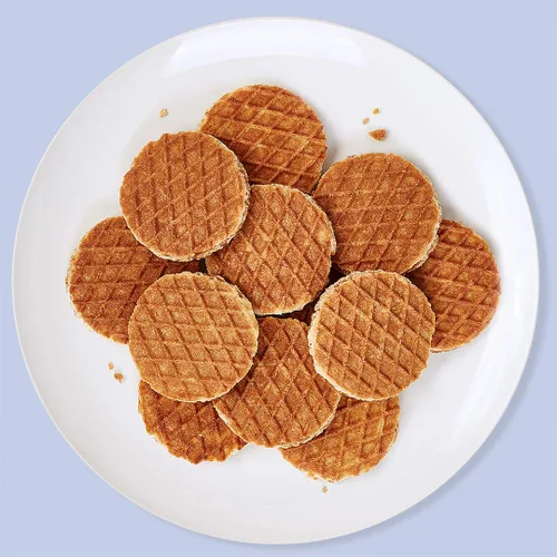 Vista 7 de Rip Van Wafels Stroopwafel Mini Dutch Caramel & Vanilla - Bocadillos bajos en carbohidratos (3 g de carbohidratos netos) - Bocadillo sin OMG - Apto