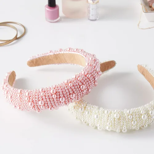 Vista 2 de Glamlily Diademas de cristal – Accesorios para el cabello cómodos durante todo el día – Glam Crystal & Pearl Diadema – Accesorios versátiles de moda