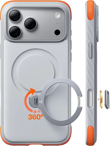Vista 12 de TORRAS Funda Q3 Rugged para iPhone 18 Pro 360 con soporte magnético, apto Isla azul