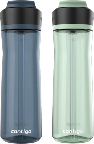 Vista 2 de Contigo Ashland 2.0 AUTOSPOUT Botella de agua, 24 onzas, paquete de 2, arándano; Agave