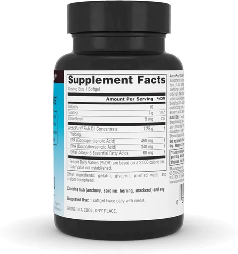 Vista 3 de Source Naturals ArcticPure Ultra Potency 850 mg Aceite de pescado Omega-3 - 30 cápsulas blandas