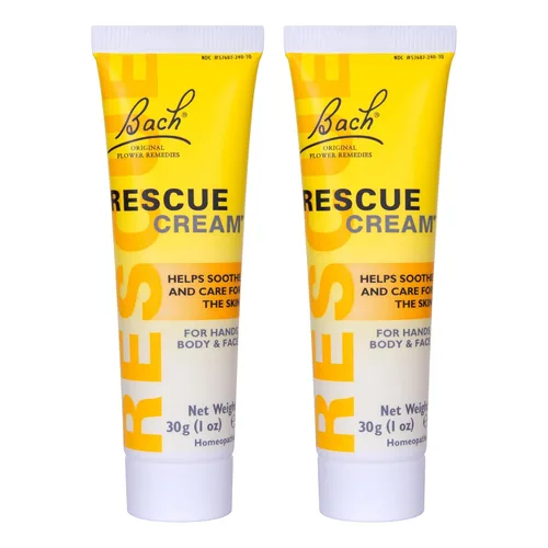 Vista 9 de Bach RESCUE Cream, cuidado de la piel hidratante para manos, cuerpo y cara, manteca de karité, esencias florales homeopáticas para aliviar