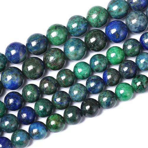 Vista 59 de 4mm 90 piezas Cuentas de piedra natural de turquesa africana para hacer joyería Cuentas sueltas de gemas redondas para pulseras, collares, aretes