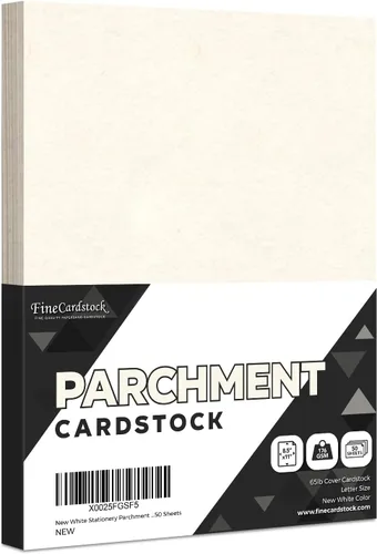 Vista 13 de Papel reciclado pergamino envejecido Cartulina de cubierta de 65 libras 8.5 x 11 pulgadas 50 hojas por paquete