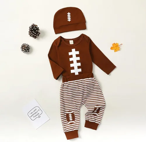 Vista 3 de FYBITBO My First Halloween - Conjunto de ropa de 3 piezas para bebé recién nacido