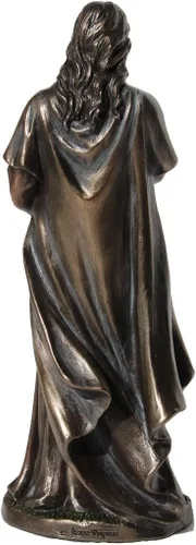 Vista 4 de US JesUS Holding A Lamb - Estatua de bronce fundido en frío de 6.25 pulgadas