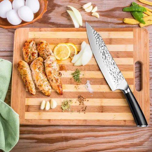 Vista 7 de Cuchillo de chef de 8 pulgadas, cuchillo de chef súper afilado, cuchillo de cocina para cocinero casero, cuchillo universal de acero inoxidable al