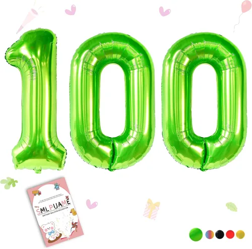 Vista 104 de Globos grandes de 40 pulgadas de números del 0 al 9, globos numéricos para decoración de fiesta de cumpleaños, globos de helio de aluminio