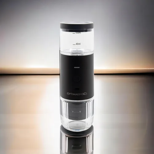 Vista 4 de Mini cafetera portátil de café expreso recargable por USB para espresso en polvo o cápsula