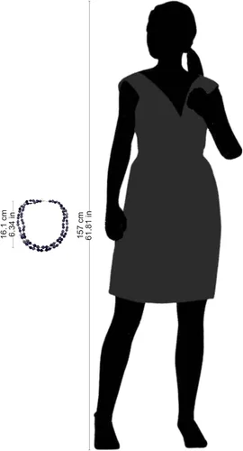 Vista 4 de NOVICA Collar de plata de ley 925 con hilo de lapislázuli hecho a mano, collar de doble hebra para mujer, collares para mujer, collar de piedra
