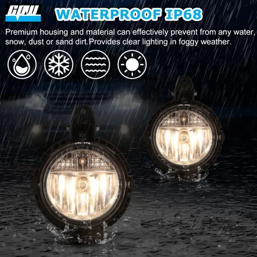 Vista 4 de CPW Luces antiniebla OEM para mini Cooper 2007 2008 2009 2010 2011 2012 2013 2014 2015 Mini Cooper lado conductor y pasajero conducción delantera