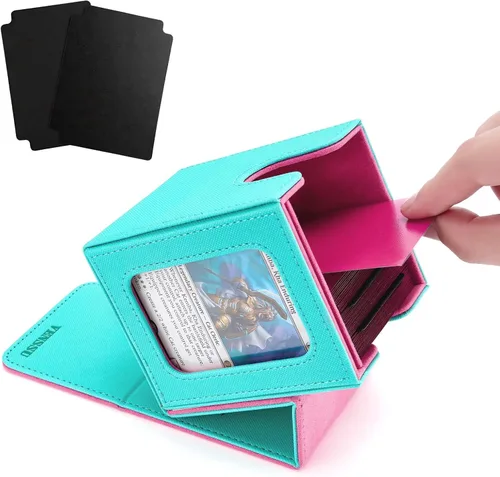 Vista 8 de Venssu Angel Themed MTG Deck Box with Commander Display (White and Grey)