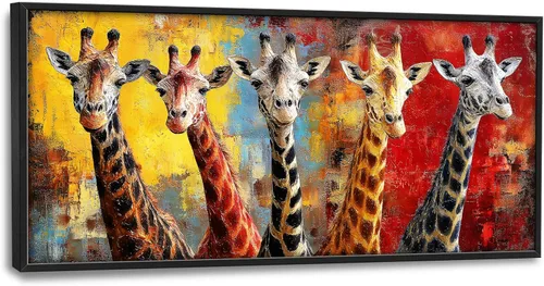 Vista 52 de Arte de pared grande para sala de estar, lienzo africano, decoración de pared, imágenes tribales afroamericanas, siluetas de mujeres, pinturas