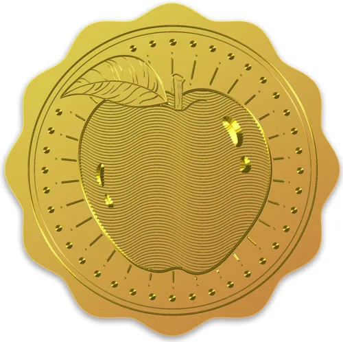 Vista 20 de CRASPIRE Calcomanías de papel de aluminio dorado de 2 pulgadas en relieve, certificado de estrella de excelencia, sellos oficiales, calcomanías