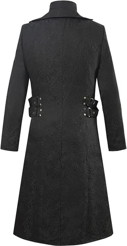 Vista 2 de Thopil Chaqueta victoriana steampunk para hombre, estilo gótico, vintage, uniforme