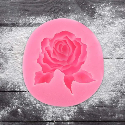 Vista 2 de Rose forma silicona pastel fondant chocolate haciendo herramienta de decoración accesorio para hornear