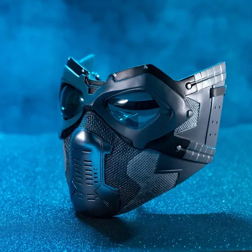 Vista 4 de Karc Máscara de Halloween para disfraz de cosplay, accesorios para hombres y adultos