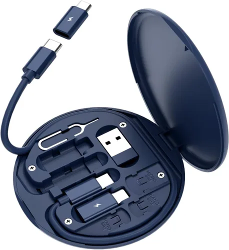 Vista 9 de Kit de cable adaptador de carga multiUSB, caja de cable de dispositivo C a iOS, juego de conversión USB A y tipo C a dispositivo micro macho/tipo