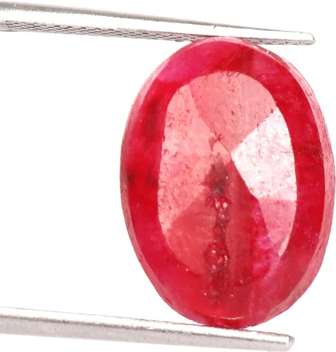 Vista 3 de GEMHUB Piedra preciosa certificada por rubí rojo de sangre africana de talla ovalada, rubí rojo rico natural 10.70 Ct Piedra preciosa de rubí