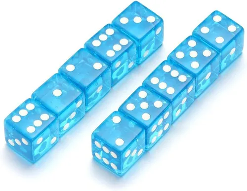Vista 3 de Dados de 6 lados de 0.748 in, 10 unids/set de dados acrílicos poliédricos para juegos de mesa