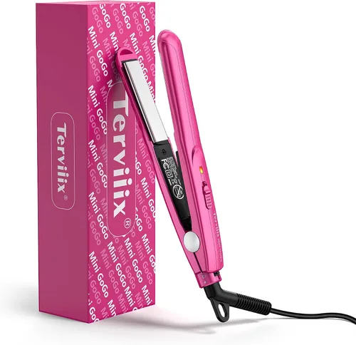 Vista 7 de Terviiix Mini plancha plana, plancha de pelo de 1/2 pulgada para hombres, naranja