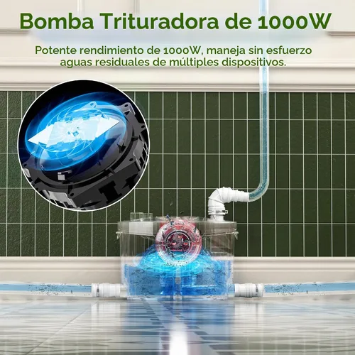 Vista 2 de SUPERFLO Bomba maceradora de 1000 W con 4 entradas de agua