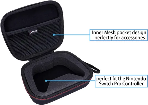 Vista 2 de Funda para mando Nintendo Switch Pro 2-negro