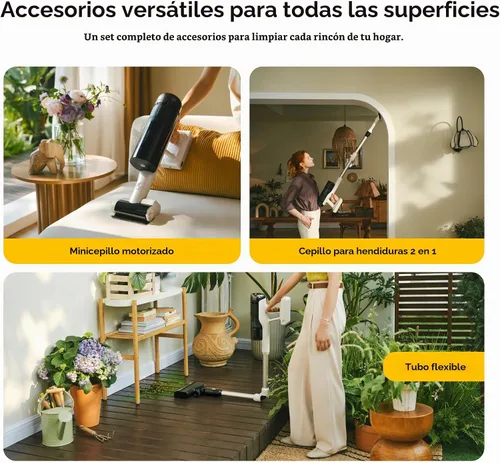 Vista 8 de roborock Aspiradora inalámbrica H60 Pro-N, 90° flexible, 80 minutos