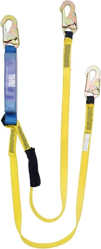 Vista 4 de Palmer Safety L112111 Cordón de Seguridad de Protección contra Caídas - Doble Pierna con Gancho para Varilla Corrugada, Amortiguador de Impacto
