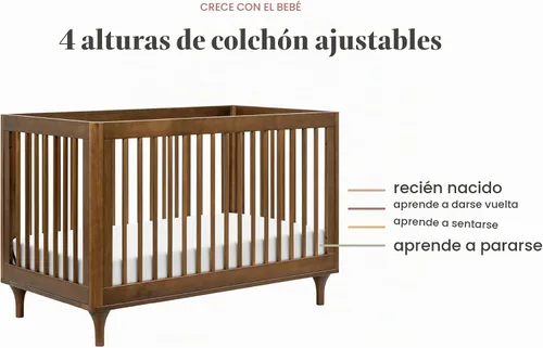 Vista 9 de Babyletto Lolly Cuna convertible 3 en 1, nogal natural