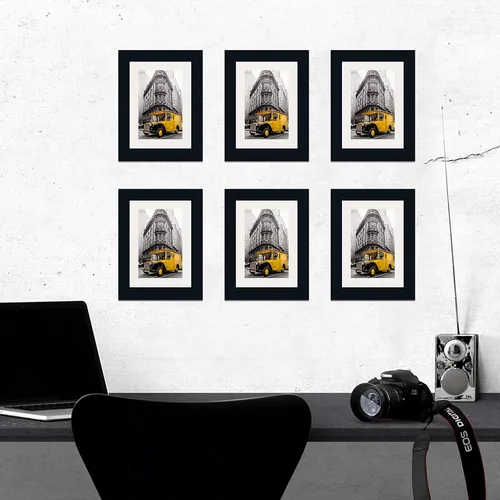 Vista 3 de Art Emotion - Portarretratos de madera maciza con vidrio reforzado de 2 mm, ganchos para colocar en horizontal o vertical