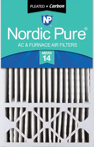 Vista 16 de Nordic Pure 16x25x5 (15_3/4 x 24_3/4 x 4_3/8) Honeywell/Lennox Filtro de aire de reemplazo MERV 8 1 unidad
