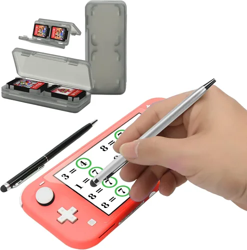Vista 8 de Switch Lite - Paquete de accesorios, kit con funda de transporte, funda de TPU con protector de pantalla, base de carga, soporte de juego, funda