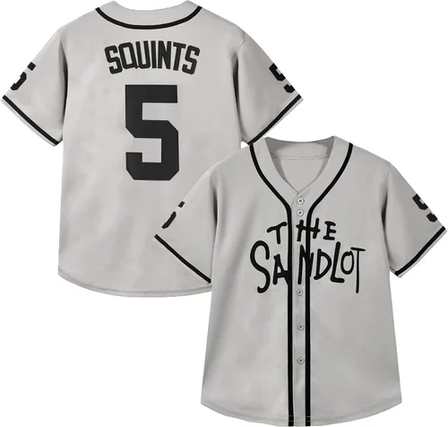 Vista 10 de Camiseta de béisbol para niños #30 bordada The Sandlot Benny The Jet Rodriguez de la película para niños XS-XL