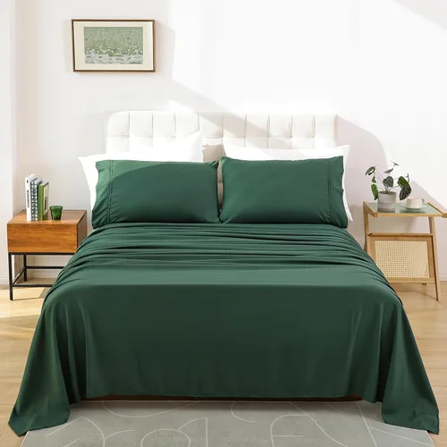 Vista 30 de Whitney Home Textile Juego de Sábanas Twin, Sábanas de Cama de Microfibra Suave de Hotel Tamaño Twin, Bolsillo Extra Profundo, Juego de Sábanas