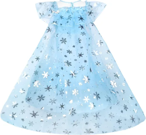 Vista 2 de Elsa - Vestidos de princesa para niñas, fiesta de cumpleaños con accesorios de 3 a 8 años