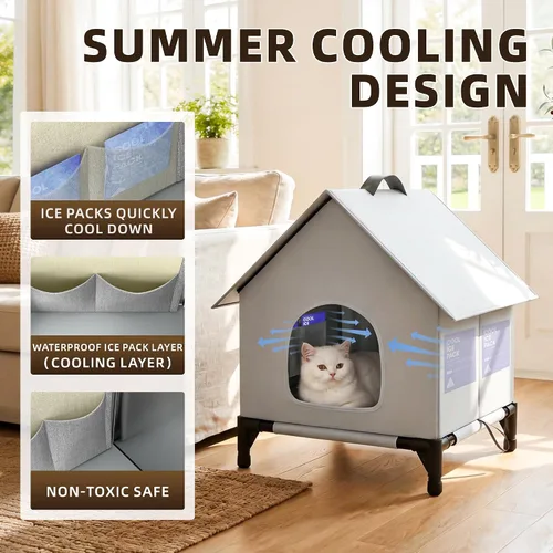 Vista 2 de Casa para gatos (XL, Frío)