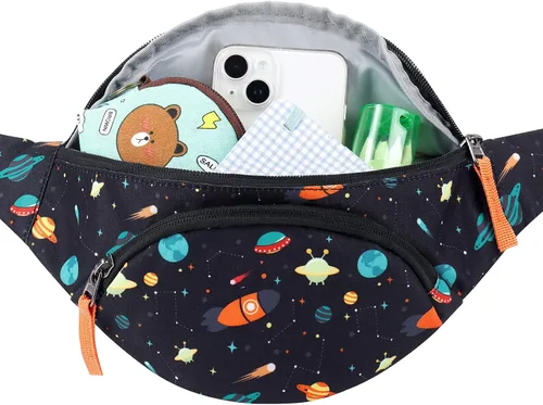 Vista 6 de Choco Mocha Riñonera pequeña para niños, negro (SPACE-BLACK), Casual