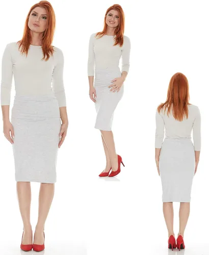 Vista 5 de ESTEEZ Falda lápiz para mujer, modesta elástica debajo de la rodilla, Chicago