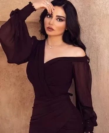 Vista 3 de Long Sleeve Mermaid Chiffon Bridesmaid Dresses 2023 for Wedding Guest Sexy Tight Formal Evening Gown
