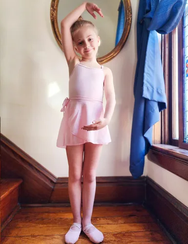 Vista 4 de Falda de ballet para niñas de 3 a 12 años de edad, brillante, sin cierre, de gasa, color rosa, negro, blanco, morado