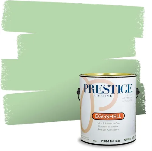 Vista 87 de PRESTIGE Pintura exterior e imprimación en uno, aloe, plano, 1 galón