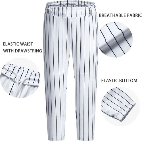 Vista 5 de QBK 2T3T4T5T Pantalones de béisbol para niños pequeños, pantalones de sóftbol para niños, pantalones de pelota para niño y niña
