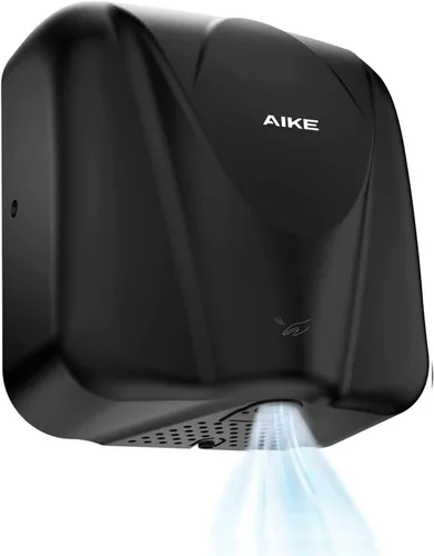 Vista 9 de Secador de manos comercial AIKE Elephant Power de alta velocidad con viento cálido automático, cubierta de acero inoxidable cepillado AC110V-130V